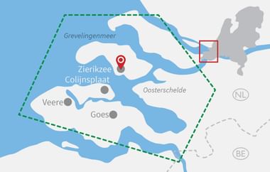 Karte mit Radroute in den Niederlanden mit grüner Linie zwischen Utrecht, Gouda, Dordrecht und Gorinchem. Roter Marker zeigt Utrecht.